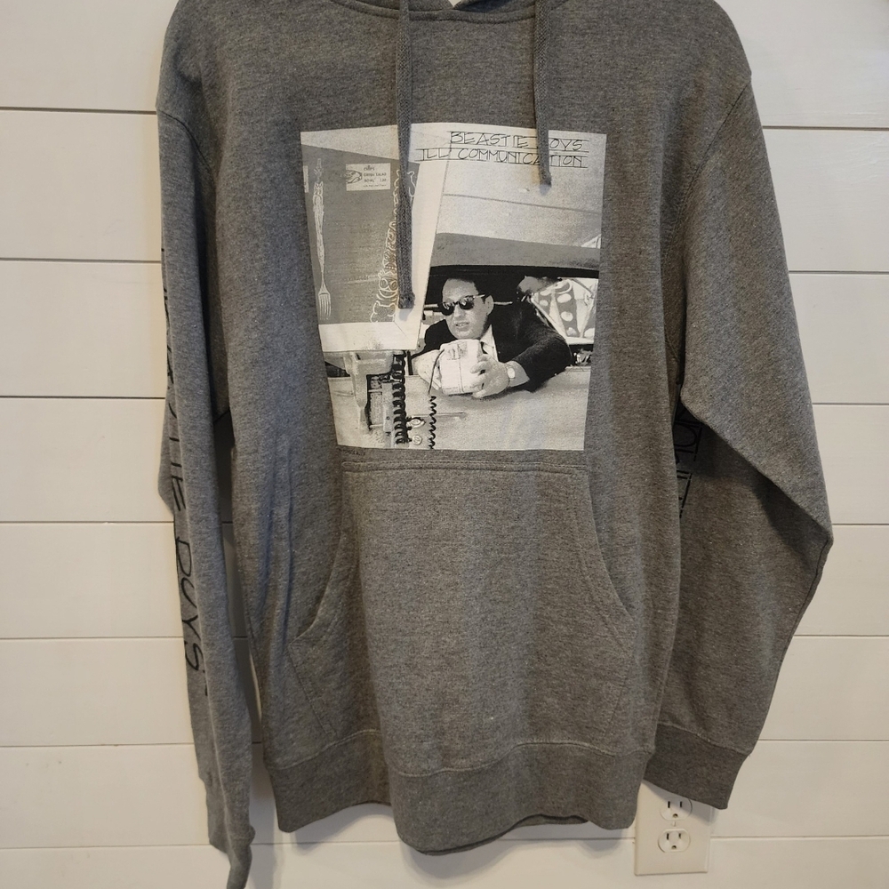 Beastie Boys Official Ill Communication  Gray Graphic Hoodie